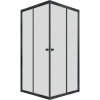 Душевой уголок DIWO Анапа 80х80, профиль черный матовый