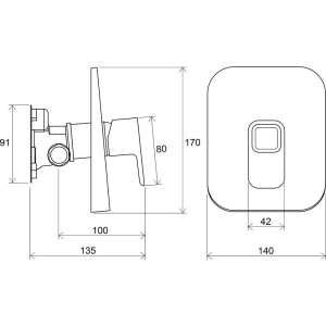 Купить Смеситель для душа Ravak 10° TD 066.00 в Москве с доставкой Смеситель для душа Ravak 10° TD 066.00