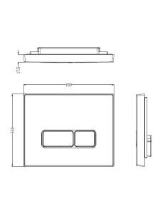 Кнопка хром нажимная для инсталляции Квадратная WeltWasser MARBERG 410 SE CR (10000005951)