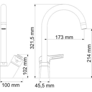 Смеситель для кухни Wasserkraft Ruhr 24407