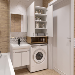 Купить Шкаф DIWO Суздаль 60 над стиральной машиной, с полкой в Москве с доставкой Шкаф DIWO Суздаль 60 над стиральной машиной, с полкой