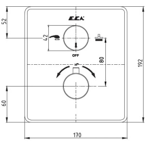 Термостат для ванны E.C.A. 102167215EX-KDE