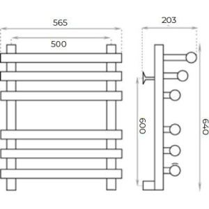 Полотенцесушитель водяной Двин F Primo 60х50, матовое золото