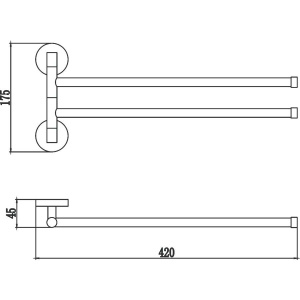 Полотенцедержатель Savol 87 S-008702 двойной