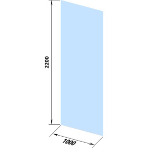 Купить Душевая перегородка GuteWetter Glass Line GK-010 CL MCR 100x220 в Москве с доставкой Душевая перегородка GuteWetter Glass Line GK-010 CL MCR 100x220