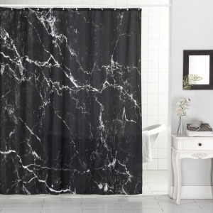 Купить Штора для ванной Ridberg 1211341, 180х200, черный мрамор в Москве с доставкой Штора для ванной Ridberg 1211341, 180х200, черный мрамор