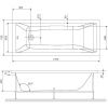Акриловая ванна AM.PM Gem 170x75 см, с каркасом, с экраном