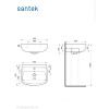 Раковина подвесная Santek Лонги 55 1.WH50.1.755 белая