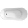Акриловая ванна BelBagno BB704 170x80 см, отдельностоящая, овальная, с ножками, со сливом-переливом, с донным клапаном