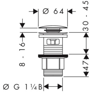 Смеситель для раковины Hansgrohe Logis Fine с донным клапаном Push-Open 71252000 хром