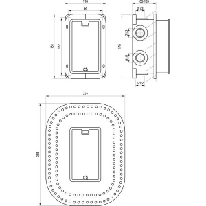 Скрытая часть для смесителя Ravak R-box Multi RB 071.50 X070074
