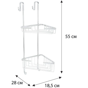 Полка Fixsen Hotel FX-853-2 угловая, хром