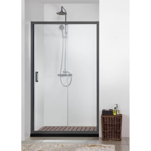 Душевая дверь в нишу Акватек AQ ARI RA 10020BL 100 см, профиль черный матовый