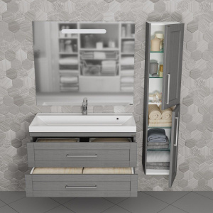 Шкаф-пенал СанТа Венера 30 дуб серый