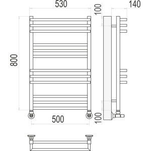 Полотенцесушитель водяной Terminus Нойс П12 500х800