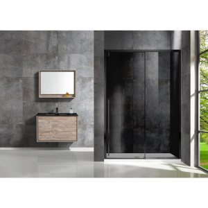 Душевая дверь в нишу Vincea Lugano VDS-1L120CGB-1 120 см, профиль черный, стекло серое