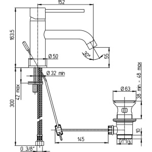 Купить Смеситель для раковины Paini Cox 78PZ211LBL в Москве с доставкой Смеситель для раковины Paini Cox 78PZ211LBL