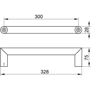 Поручень Keuco Reva 12807370000 черный