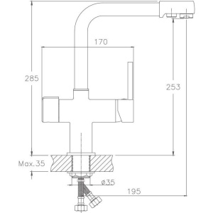 Смеситель для кухни Haiba HB088-9 HB70088-9