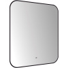Зеркало Bauedge Black Rand 70х80, с подсветкой, сенсорное, черное