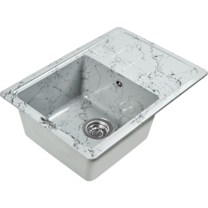 Мойка кухонная Wisent WB15-16 мрамор серо-черный