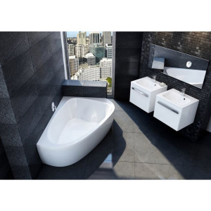 Купить Акриловая ванна Ravak LoveStory II C761000000 R 195x140 см, угловая, с ножками, для двоих, асимметричная в Москве с доставкой Акриловая ванна Ravak LoveStory II C761000000 R 195x140 см, угловая, с ножками, для двоих, асимметричная