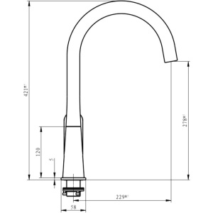 Смеситель для кухни Savol SK-H6004