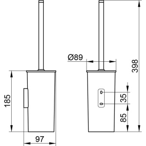 Купить Ершик Keuco Collection Moll 12764 антрацит в Москве с доставкой Ершик Keuco Collection Moll 12764 антрацит