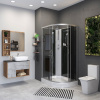 Душевая кабина Niagara Classic NG-3512-14LBKT 120х80 см, без крыши, с тропическим душем