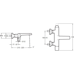 Смеситель для ванны с душем Jacob Delafon Avid E97369-CP