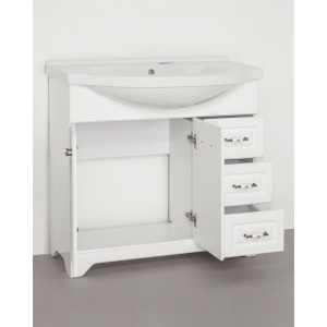 Купить Мебель для ванной Style Line Олеандр-2 100 Люкс, белая в Москве с доставкой Мебель для ванной Style Line Олеандр-2 100 Люкс, белая