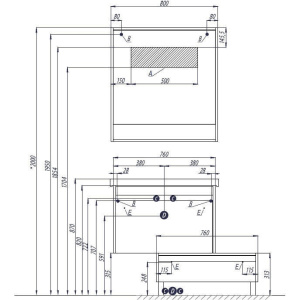 Зеркало с подсветкой Aquaton Капри 80 1A230402KPDB0