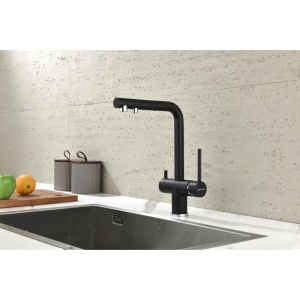 Смеситель для кухни Paulmark Serpentine Se213222-418, черный