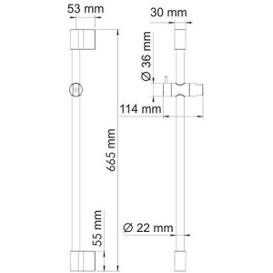 Душевая штанга Wasserkraft Mindel A154