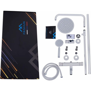 Душевая стойка Fashun A52426-8 с термостатом, белая