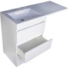 Тумба с раковиной Style Line Даллас 110 Люкс Plus L напольная, белая, 3 ящика