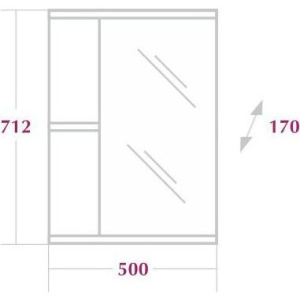 Купить Зеркало-шкаф Onika Карина У 50 в Москве с доставкой Зеркало-шкаф Onika Карина У 50
