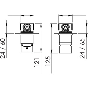 Смеситель для ванны с душем Remer X Style X96 С ВНУТРЕННЕЙ ЧАСТЬЮ, 2 потребителя, хром