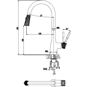 Смеситель для кухни D&K Rhein Schiller DA1462504D
