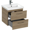 Тумба с раковиной Cersanit Lara 50 орех, раковина Como 50