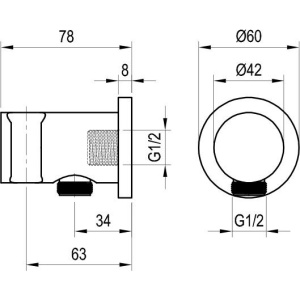 Шланговое подключение Ravak X07P708