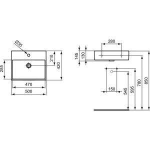 Раковина подвесная Ideal Standard Strada 50 K077701 белая