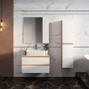 Купить Зеркало Onika Алеста 80 камень светлый, белый в Москве с доставкой Зеркало Onika Алеста 80 камень светлый, белый