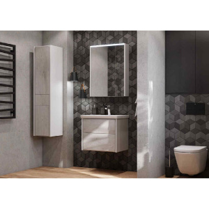 Купить Тумба под раковину Roca Ronda 60 ZRU9303002 бетон, белая матовая в Москве с доставкой Тумба под раковину Roca Ronda 60 ZRU9303002 бетон, белая матовая