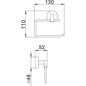 Держатель туалетной бумаги Haiba HB17 03-3