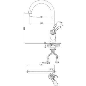 Купить Смеситель для кухни D&K Baciano DA1032456 в Москве с доставкой Смеситель для кухни D&K Baciano DA1032456