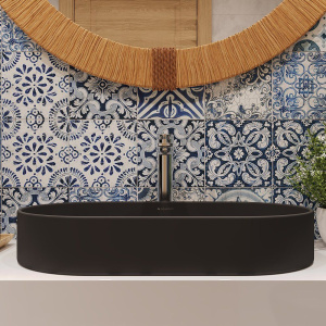 Раковина Aqueduto Espiral ESP0240 60 см, черная матовая