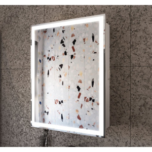 Зеркало-шкаф STWORKI Эстерсунд 60 с подсветкой, сенсорное, прямоугольное, белое, в современном стиле