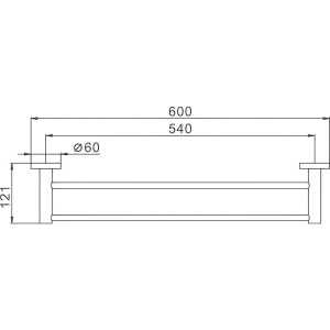 Полотенцедержатель Haiba HB83 09, двойной