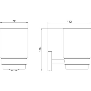 Стакан Акватек Бетта AQ4604CR хром